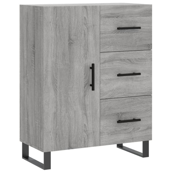 vidaXL Kaappi harmaa Sonoma 69,5x34x180 cm tekninen puu - Tarjoilupöydät & senkit
