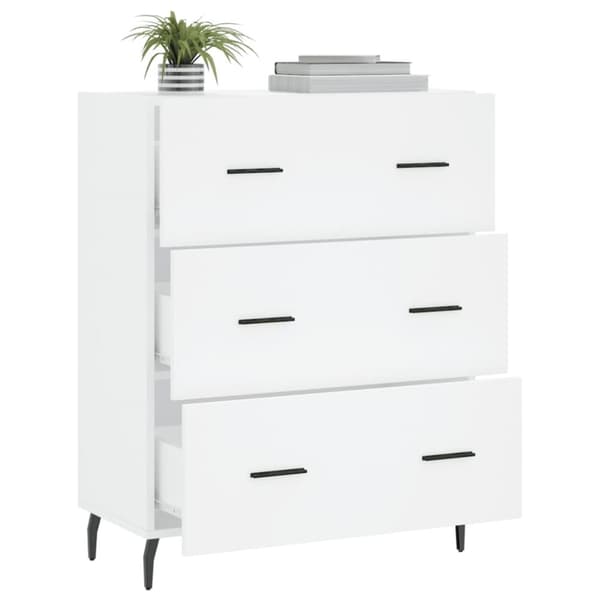 vidaXL skænk 69,5x34x90 cm konstrueret træ hvid -  Skænke