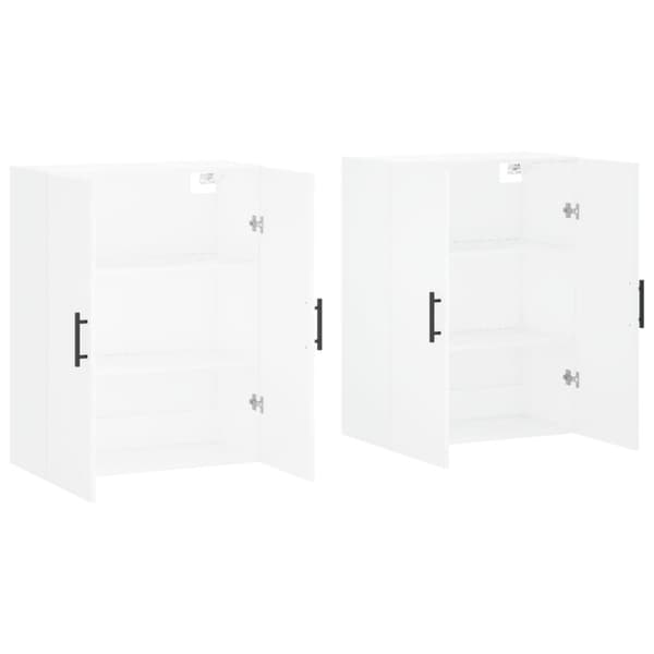 vidaXL Seinäkiinnitettävät kaapit 2 kpl valkoinen 69,5x34x90 cm -  Tarjoilupöydät & senkit