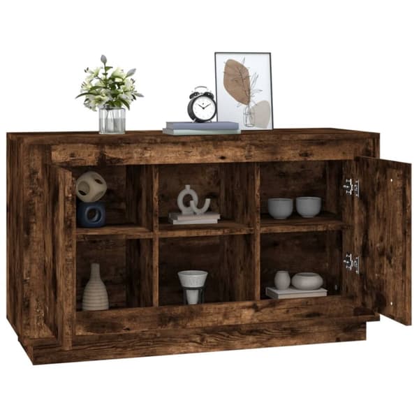 vidaXL Byrå rökfärgad ek 102x35x60 cm konstruerat trä - Skänkar & serveringsbord