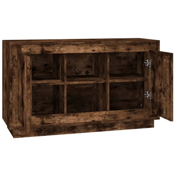 vidaXL Byrå rökfärgad ek 102x35x60 cm konstruerat trä - Skänkar & serveringsbord