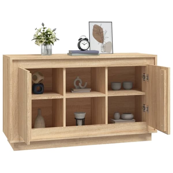 vidaXL Senkki Sonoma tammi 102x35x60 cm tekninen puu - Tarjoilupöydät & senkit