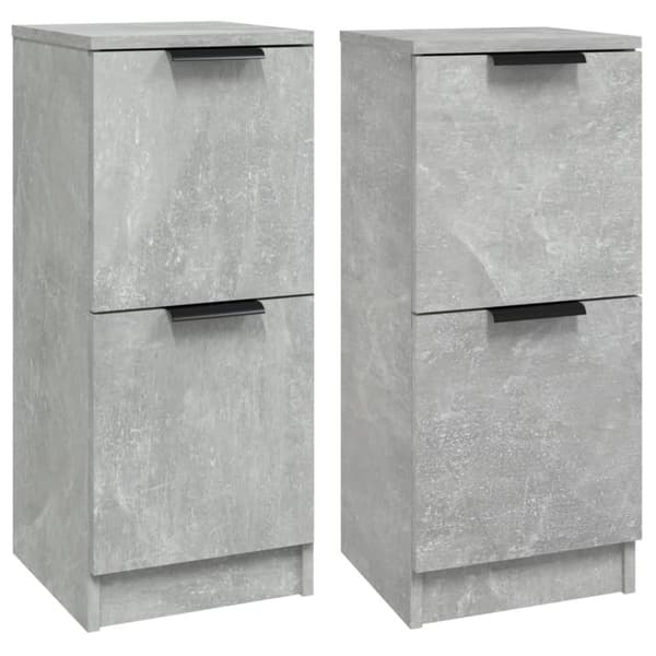 vidaXL Byrå 2 st betonggrå 30x30x70 cm konstruerat trä - Skänkar & serveringsbord