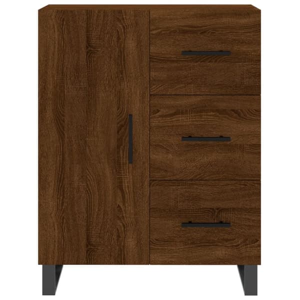 vidaXL Kaappi ruskea tammi 69,5x34x180 cm tekninen puu - Tarjoilupöydät & senkit