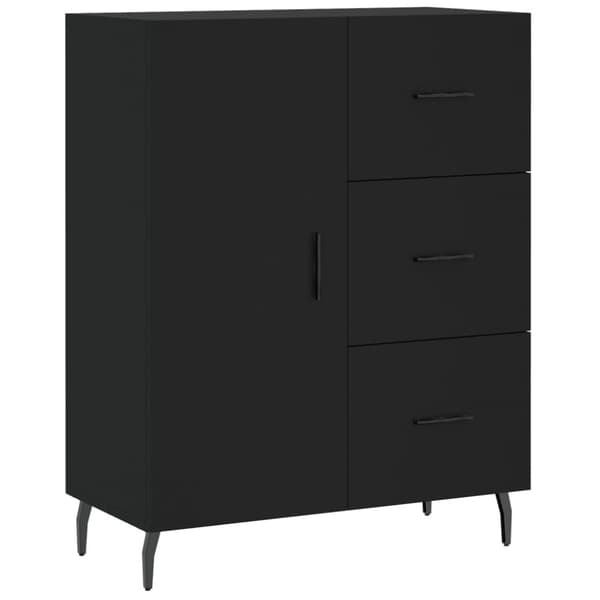 vidaXL højskab 69,5x34x180 cm konstrueret træ sort - Skænke