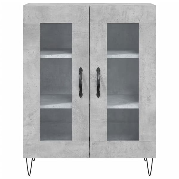 vidaXL Kaappi betoninharmaa 69,5x34x180 cm tekninen puu -  Tarjoilupöydät & senkit