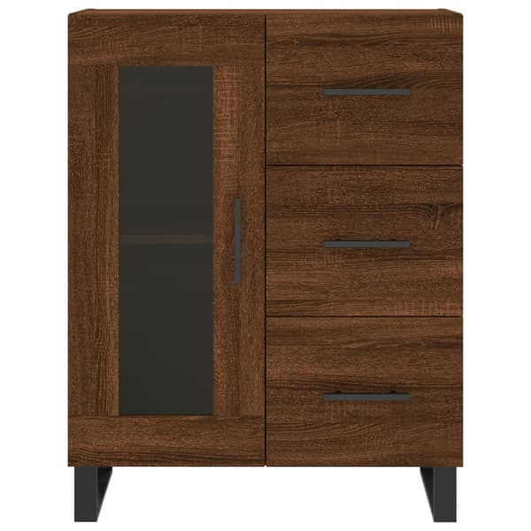 vidaXL Senkki ruskea tammi 69,5x34x90 cm tekninen puu - Tarjoilupöydät & senkit