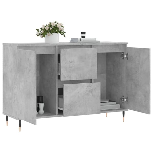 vidaXL Senkki betoninharmaa 104x35x70 cm tekninen puu -  Tarjoilupöydät & senkit