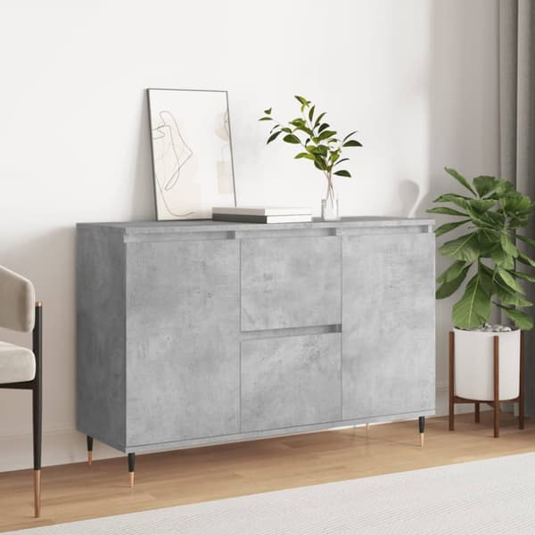 vidaXL Senkki betoninharmaa 104x35x70 cm tekninen puu -  Tarjoilupöydät & senkit