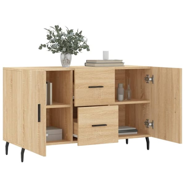vidaXL Senkki Sonoma-tammi 100x36x60 cm tekninen puu -  Tarjoilupöydät & senkit
