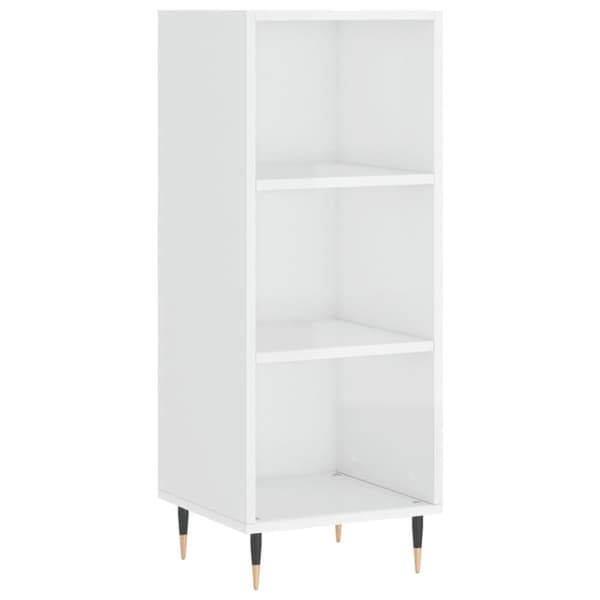 vidaXL skab 34,5x34x180 cm konstrueret træ hvid højglans -  Skænke