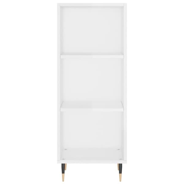 vidaXL skab 34,5x34x180 cm konstrueret træ hvid højglans - Skænke