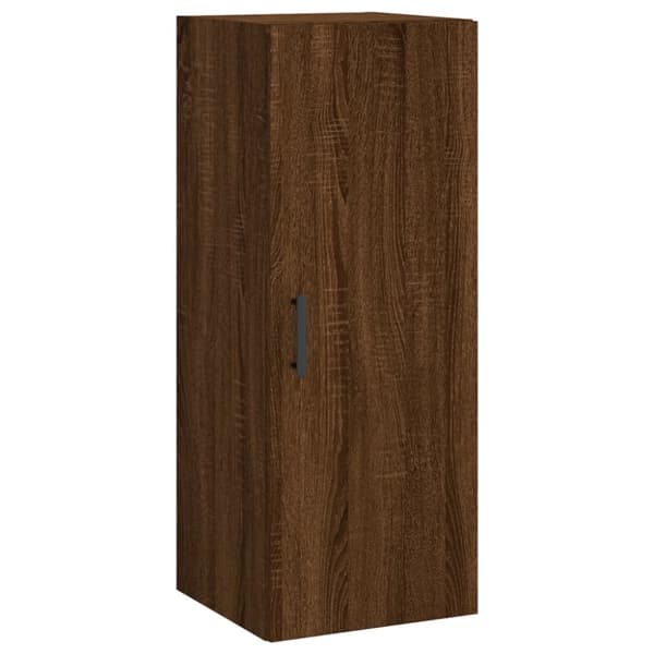 vidaXL Högskåp brun ek 34,5x34x180 cm konstruerat trä - Skänkar & serveringsbord