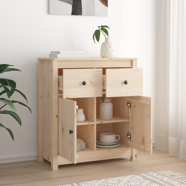vidaXL Skänk 70x35x80 cm massiv furu - Skänkar & serveringsbord