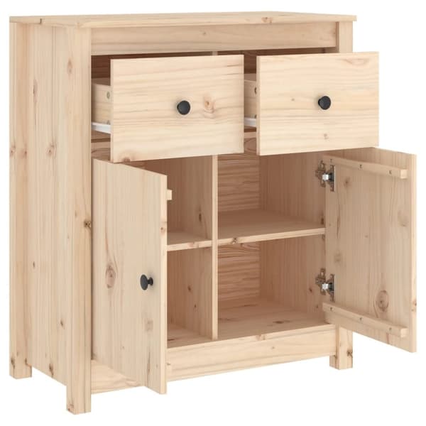vidaXL Skänk 70x35x80 cm massiv furu - Skänkar & serveringsbord