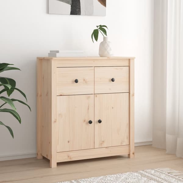vidaXL Skänk 70x35x80 cm massiv furu - Skänkar & serveringsbord