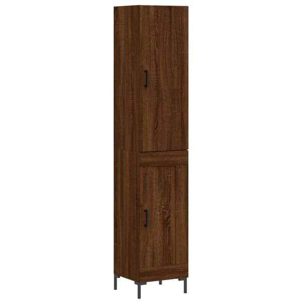 vidaXL Högskåp brun ek 34,5x34x180 cm konstruerat trä - Skänkar & serveringsbord