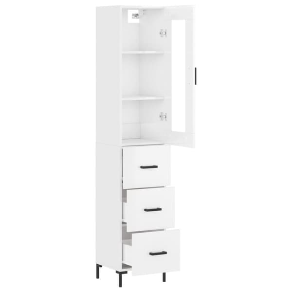 vidaXL skab 34,5x34x180 cm konstrueret træ hvid højglans -  Skænke