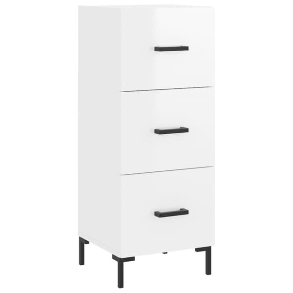 vidaXL skab 34,5x34x180 cm konstrueret træ hvid højglans -  Skænke