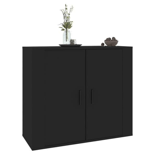 vidaXL skænk 80x33x70 cm konstrueret træ sort -  Skænke