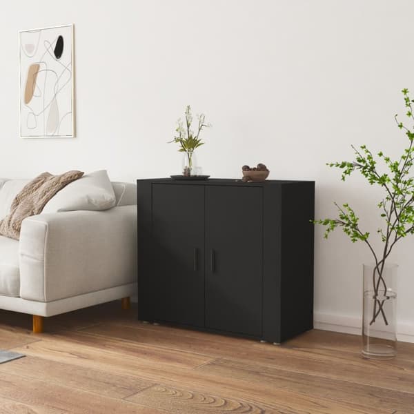 vidaXL skænk 80x33x70 cm konstrueret træ sort -  Skænke