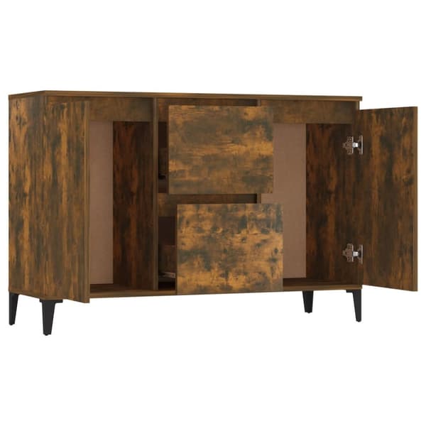 vidaXL Skänk rökfärgad ek 104x35x70 cm konstruerat trä - Skänkar & serveringsbord