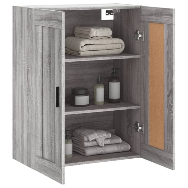vidaXL Seinäkiinnitettävä kaappi harm Sonoma 69,5x34x90cm tekninen puu - Tarjoilupöydät & senkit