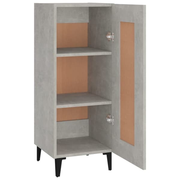 vidaXL Senkki betoninharmaa 34,5x34x90 cm tekninen puu -  Tarjoilupöydät & senkit