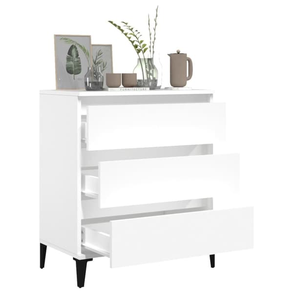vidaXL skænk 60x35x70 cm konstrueret træ hvid -  Skænke
