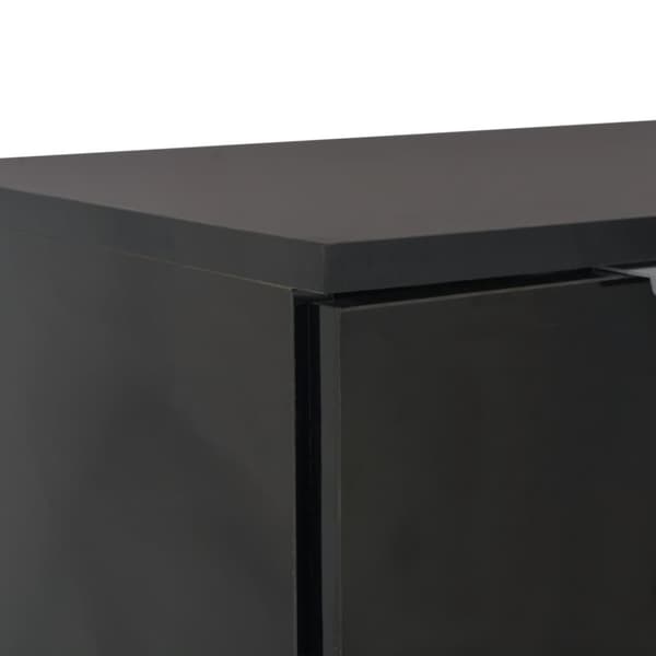 vidaXL skænk 71x35x80 cm spånplade sort højglans - Skænke