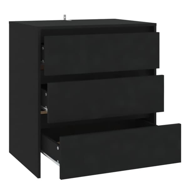 vidaXL Senkki musta 70x41x75 cm tekninen puu - Tarjoilupöydät & senkit