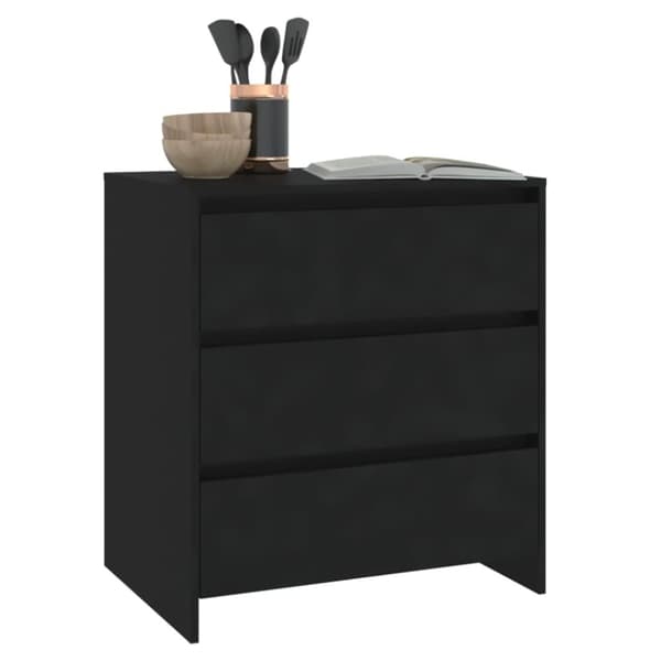 vidaXL Senkki musta 70x41x75 cm tekninen puu - Tarjoilupöydät & senkit