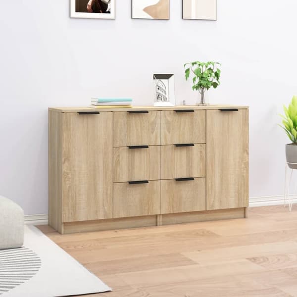 vidaXL skænke 2 stk. 60x30x70 cm konstrueret træ sonoma-eg - Skænke