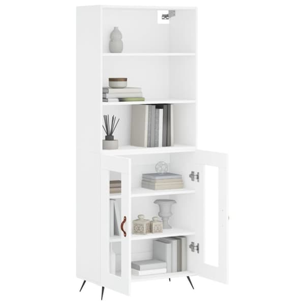 vidaXL højskab 69,5x34x180 cm konstrueret træ hvid - Skænke