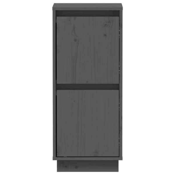 vidaXL skænke 2 stk. 31,5x34x75 cm massivt fyrretræ grå -  Skænke