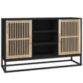 Pikkukuva 3 / 10: vidaXL Senkki musta 105x30x65 cm tekninen puu -  Tarjoilupöydät & senkit