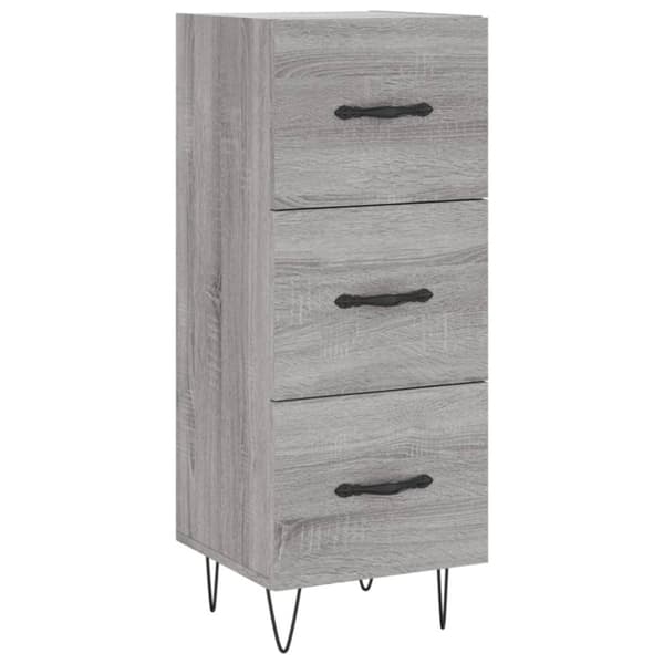 vidaXL Högskåp grå sonoma 34,5x34x180 cm konstruerat trä - Skänkar & serveringsbord