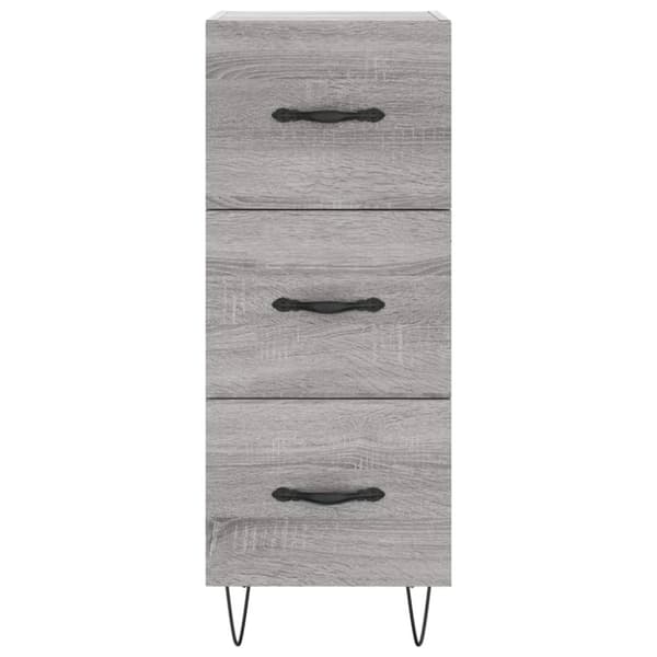 vidaXL Högskåp grå sonoma 34,5x34x180 cm konstruerat trä - Skänkar & serveringsbord