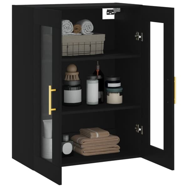 vidaXL væghængt skab 69,5x34x90 cm sort -  Skænke