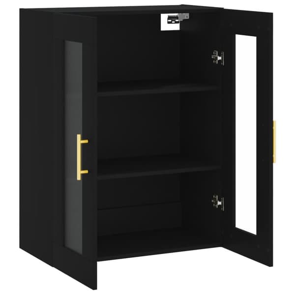vidaXL væghængt skab 69,5x34x90 cm sort -  Skænke