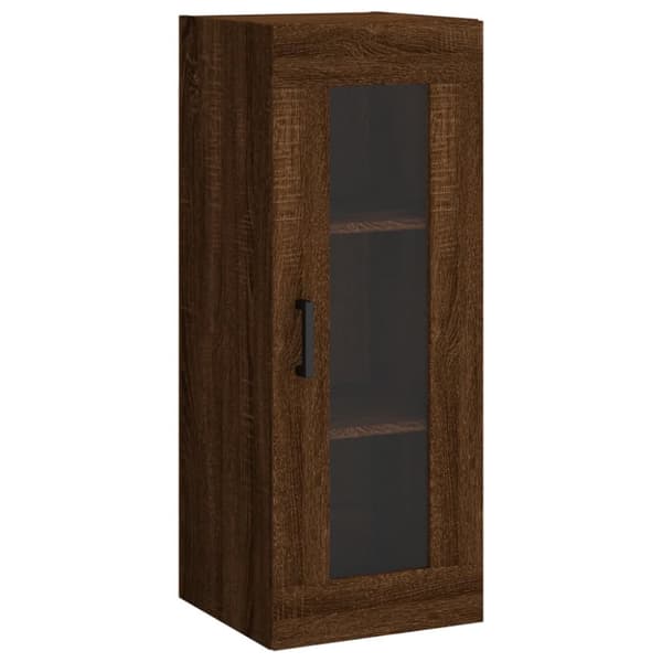 vidaXL Högskåp brun ek 34,5x34x180 cm konstruerat trä - Skänkar & serveringsbord