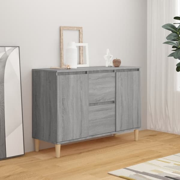 vidaXL skænk 103,5x35x70 cm konstrueret træ grå sonoma-eg - Skænke
