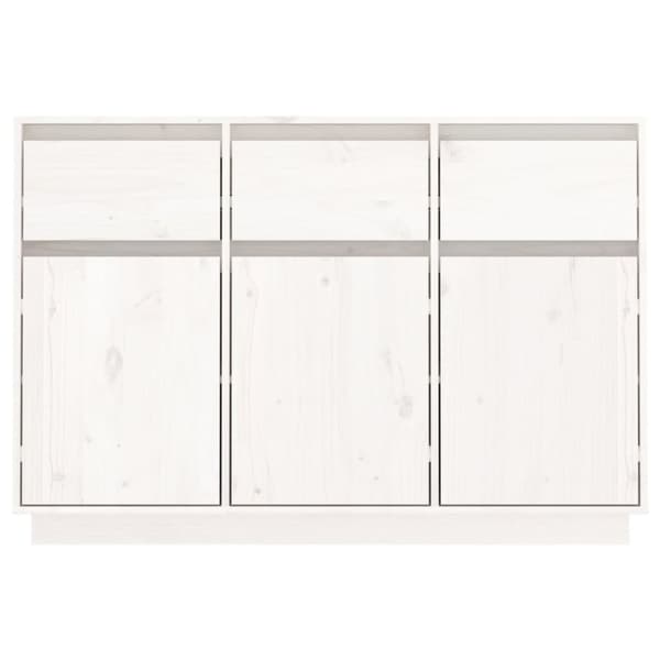 vidaXL Skänk vit 110x34x75 cm massiv furu - Skänkar & serveringsbord