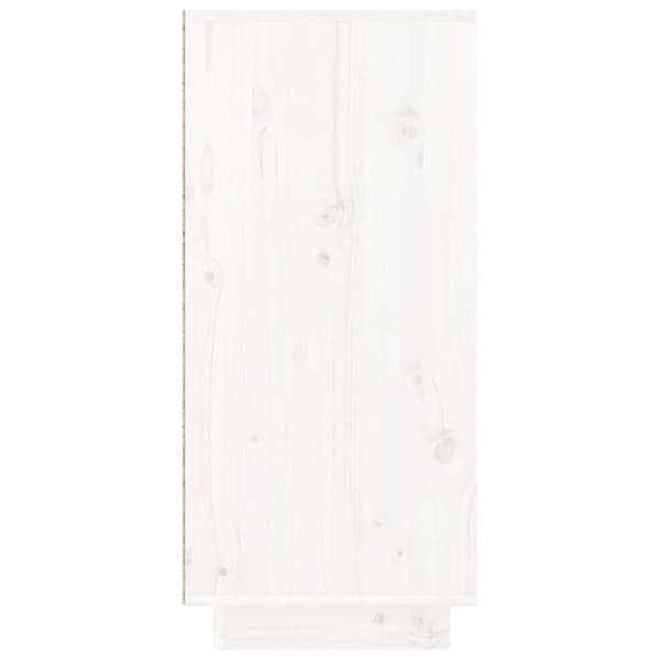 vidaXL Skänk vit 110x34x75 cm massiv furu - Skänkar & serveringsbord