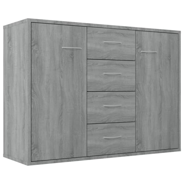 vidaXL skænk 88x30x65 cm konstrueret træ grå sonoma-eg - Skænke