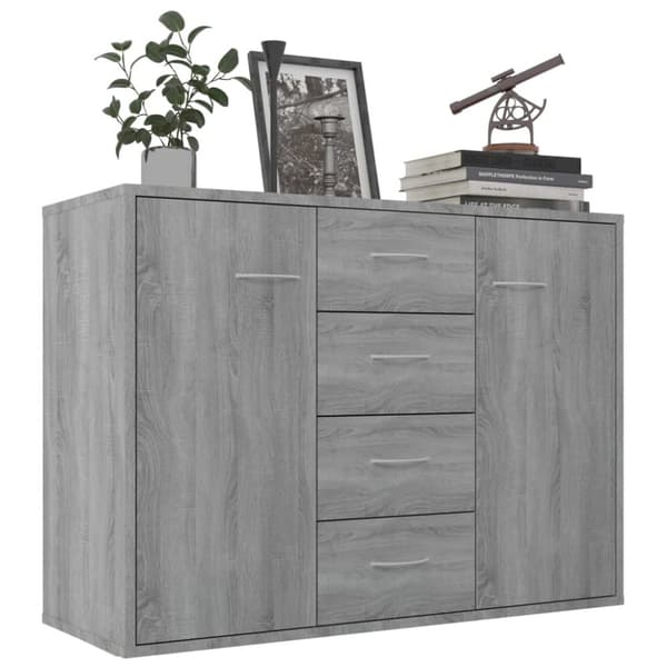 vidaXL skænk 88x30x65 cm konstrueret træ grå sonoma-eg - Skænke