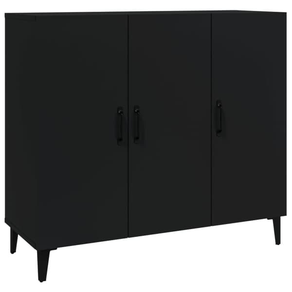 vidaXL Skänk svart 90x34x80 cm konstruerat trä - Skänkar & serveringsbord
