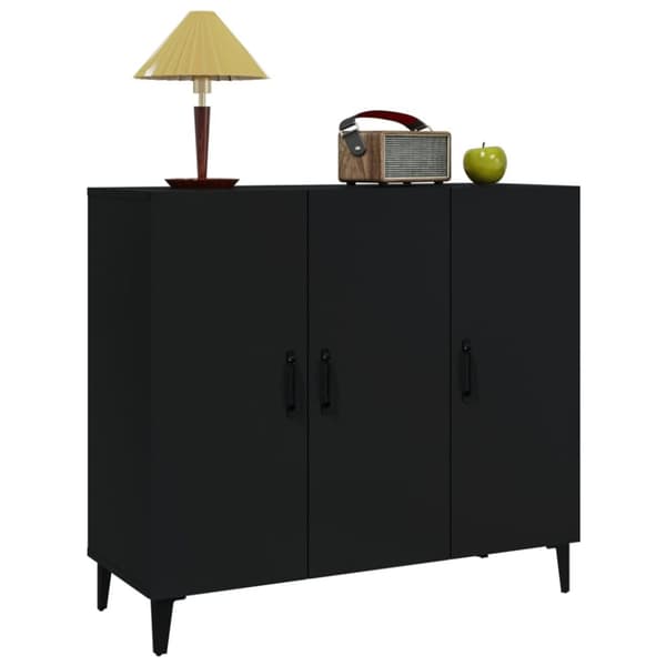 vidaXL Skänk svart 90x34x80 cm konstruerat trä - Skänkar & serveringsbord