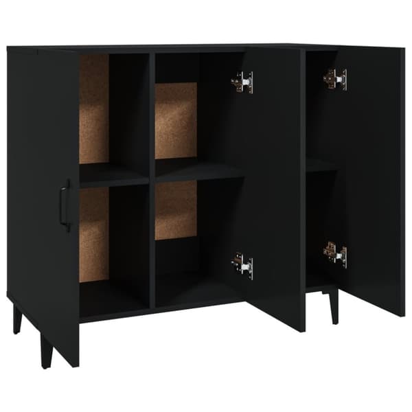vidaXL Skänk svart 90x34x80 cm konstruerat trä - Skänkar & serveringsbord