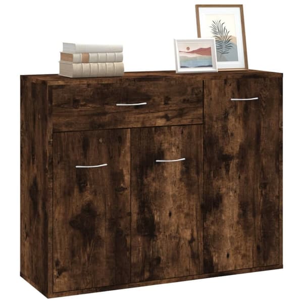 vidaXL Skänk rökfärgad ek 88x30x70 cm konstruerat trä -  Skänkar & serveringsbord